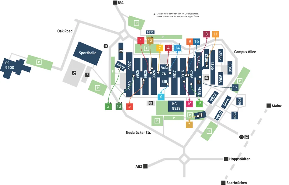 Standortkarte SDG-Plakate am Umwelt-Campus