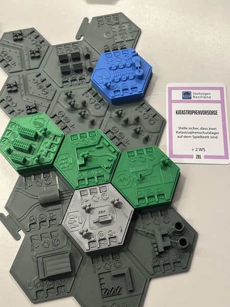 Graue, grüne und blaue Infrastruktur zur Katastrophenvorsorge spielerisch vernetzen.