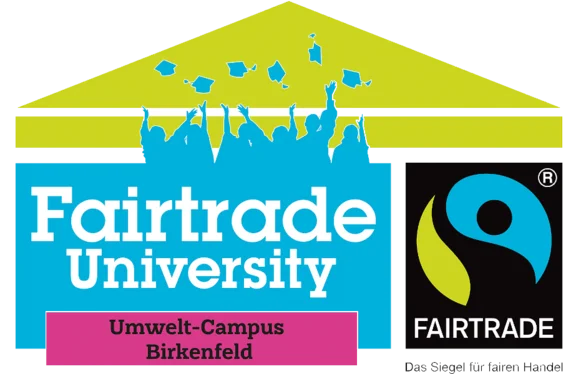 Logo Umwelt-Campus ist Fairtrade University