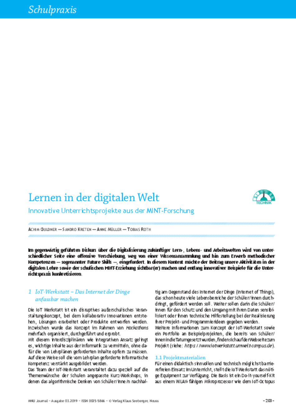 Quelle: MNU Journal 3/2019 zum Artikel