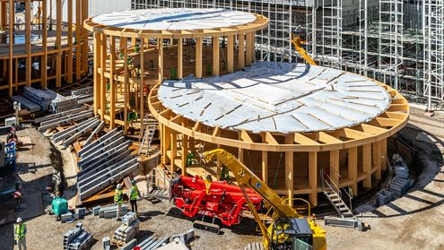 (c) German Expo Pavilion, Hotaka Matsumara - German Pavilion construction site 6 months before Expo 2025 Osaka 