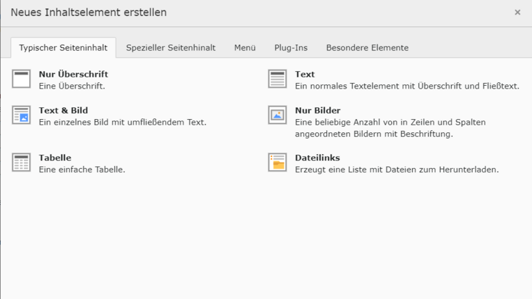 Seiten erstellen