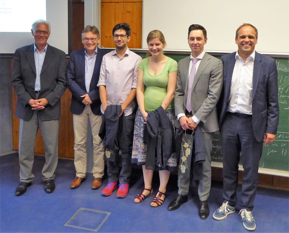 v.l.n.r: Prof. Dr. Markus Müller, Prof. Dr. Hans-Peter Michler, Philip Neidig, Catalina Krumrey, Benjamin Spallek und Prof. Dr. Holger Kröninger v.l.n.r: Prof. Dr. Markus Müller, Prof. Dr. Hans-Peter Michler, Philip Neidig, Catalina Krumrey, Benjamin Spallek und Prof. Dr. Holger Kröninger Foto: Thomas Klemm