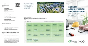 Download des Flyer zum Studiengang "Business Administration and Engineering" Master of Science