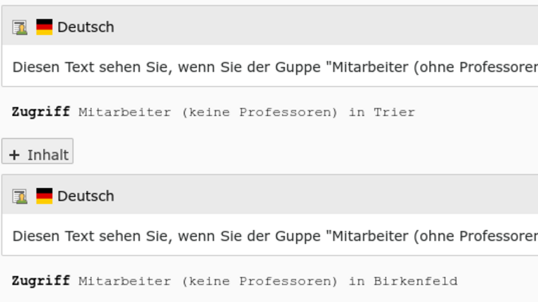 Sichtbarkeit / Zugriffsschutz