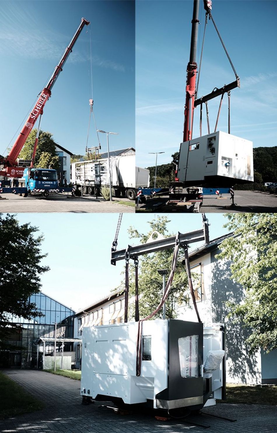Unloading of the CNC machine for the Environmental Campus