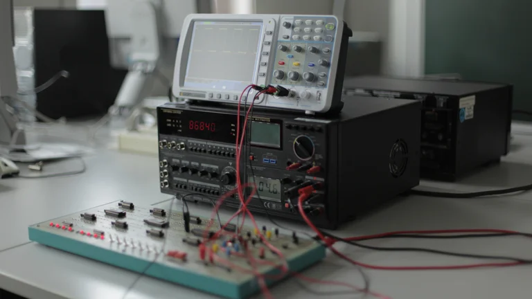 Mikroprozessorplatine an Labornetzteil 