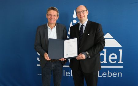 (v.l.n.r.): Peter Klär (Bürgermeister St. Wendel), Prof. Henrik te Heesen (Vizepräsident Hochschule Trier)